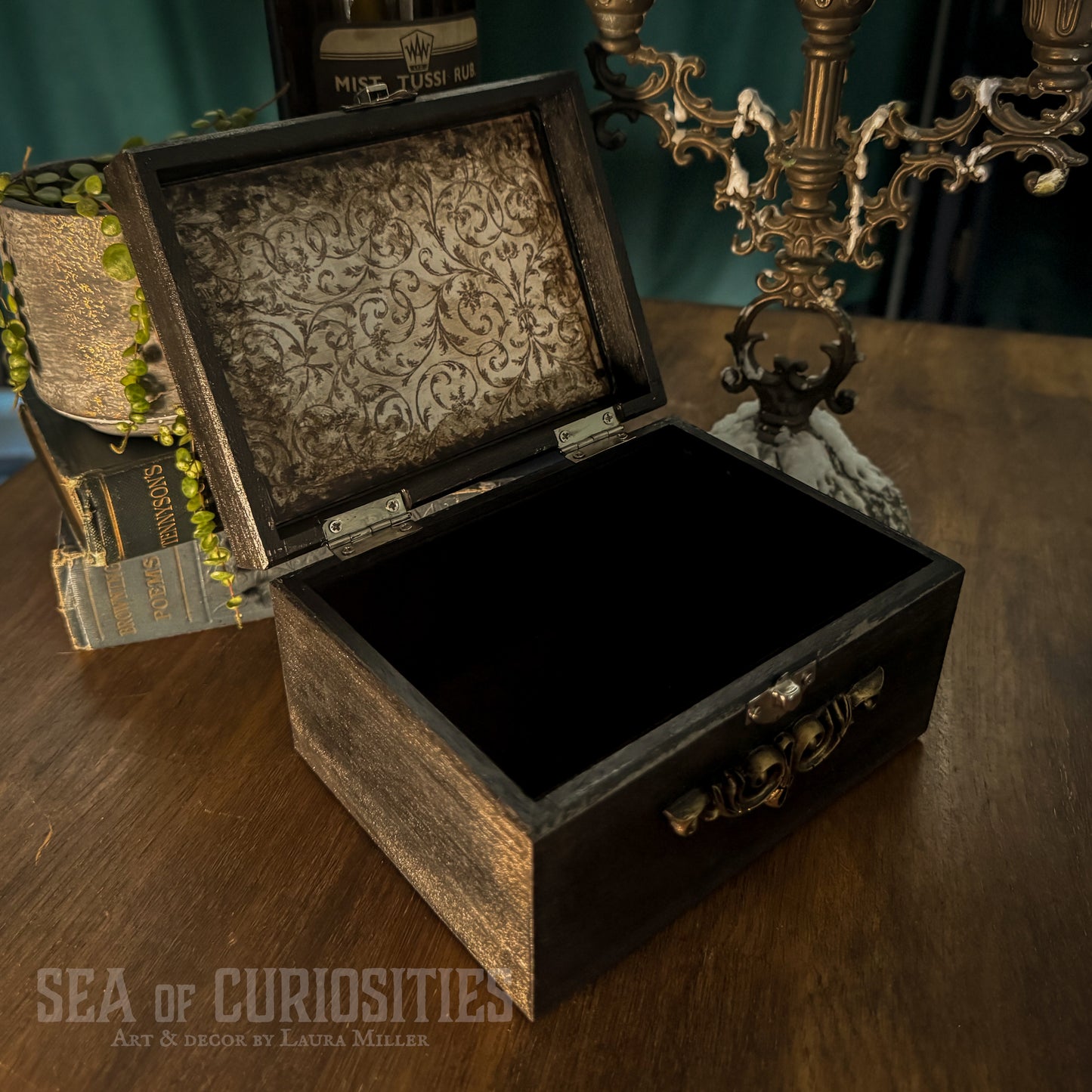 Gothic Moth Ornamental Trinket Box for Jewellery & Keepsakes