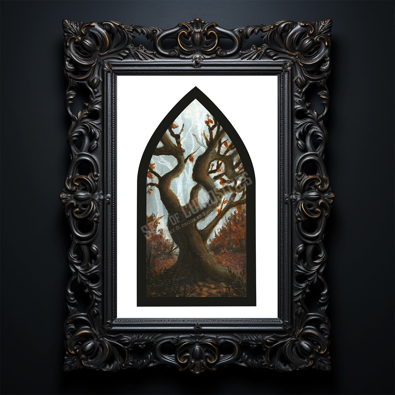 Autumn's Arrival - Gothic Window Art Print