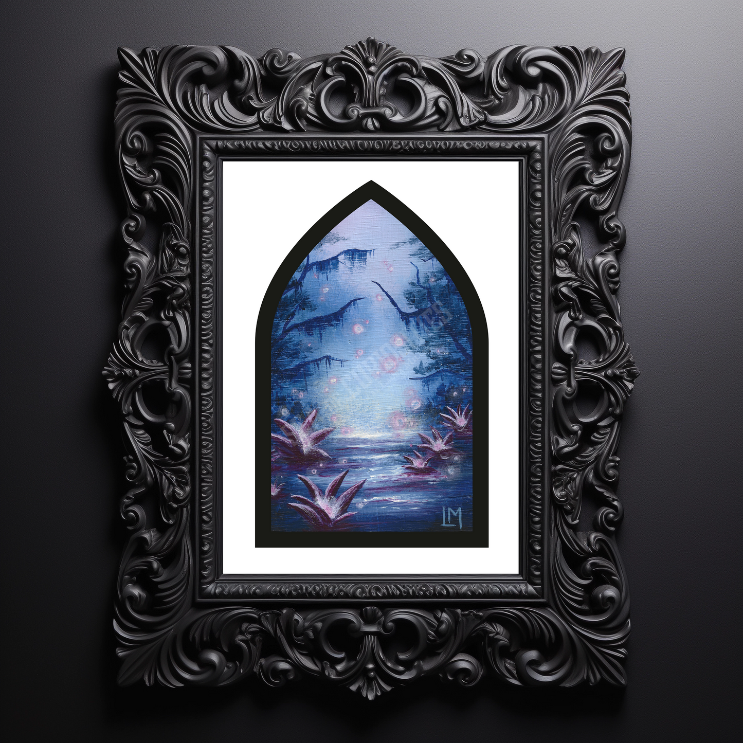 Enchanted Waters Gothic Window Art Print