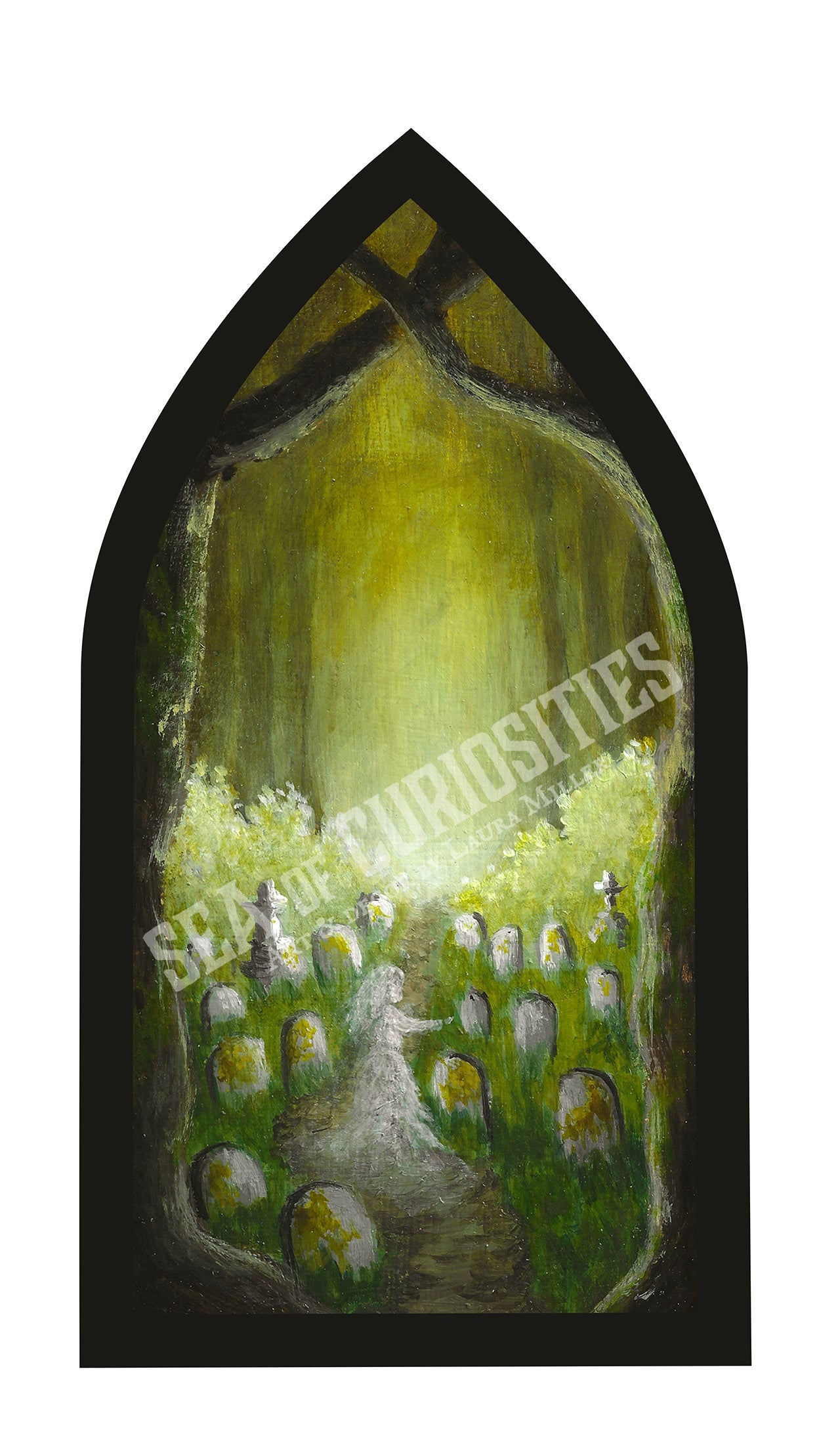 Ethereal Spring - Gothic Window Art Print