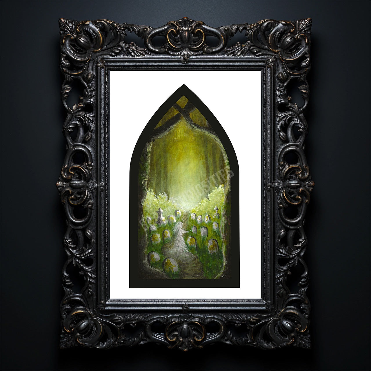 Ethereal Spring - Gothic Window Art Print