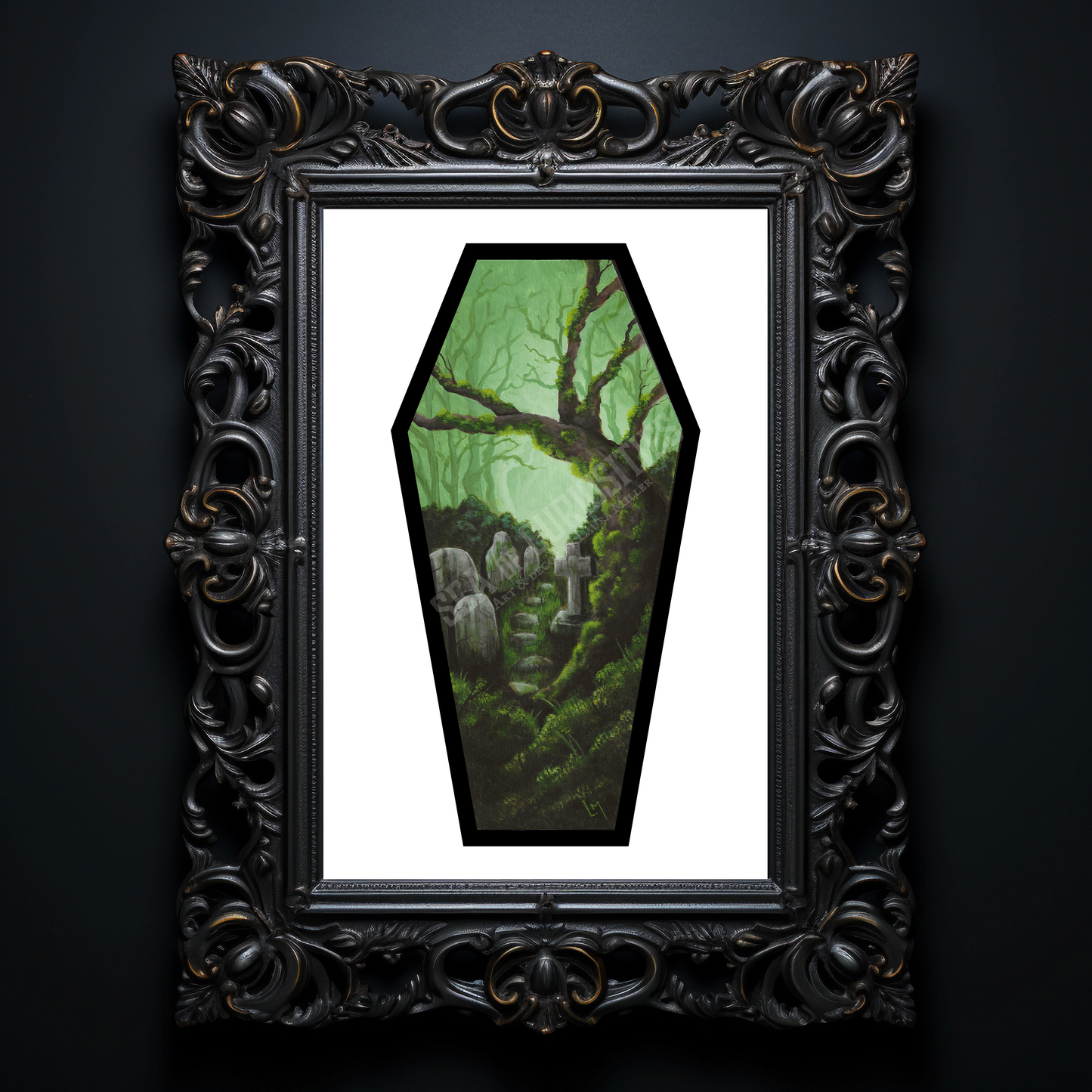 Verdant veil of lost remembrance - Forgotten Tombs series - Art Print