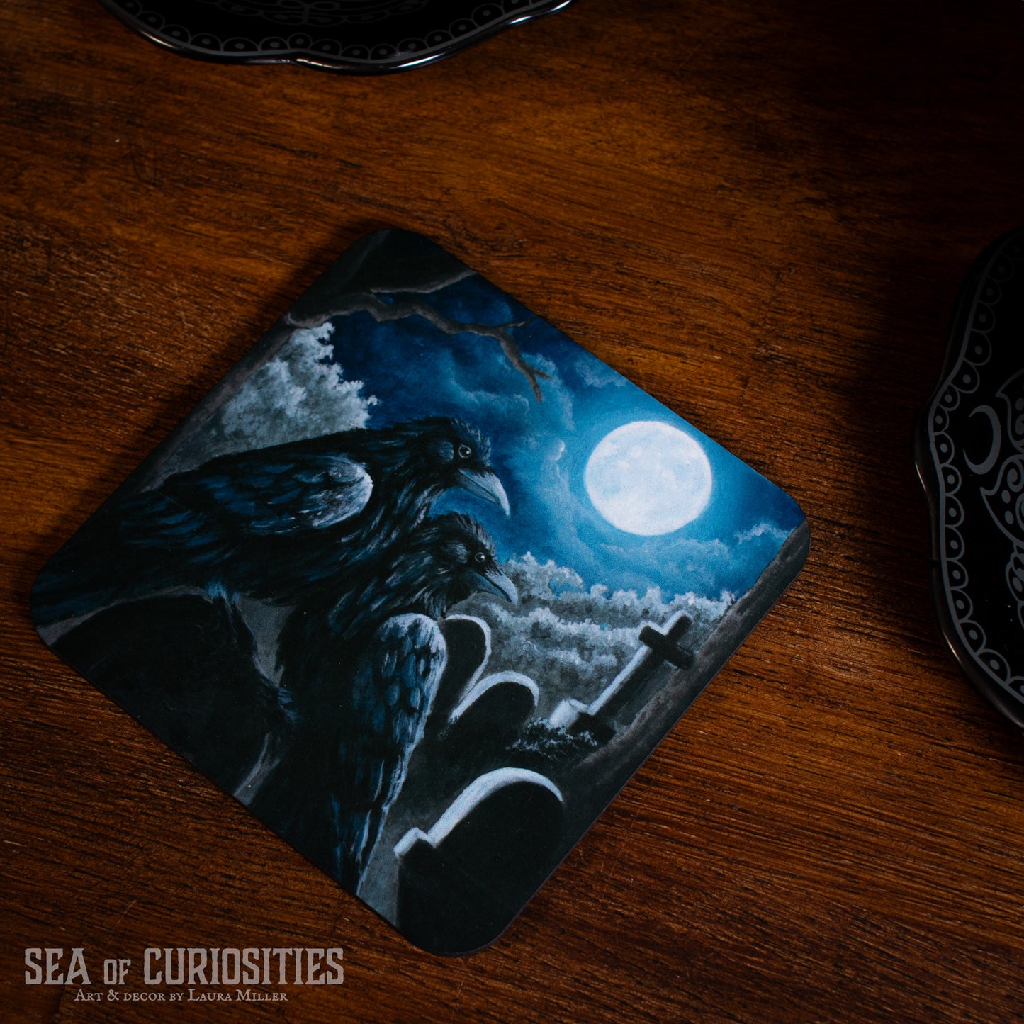 The Guardians - Gothic Raven Coaster