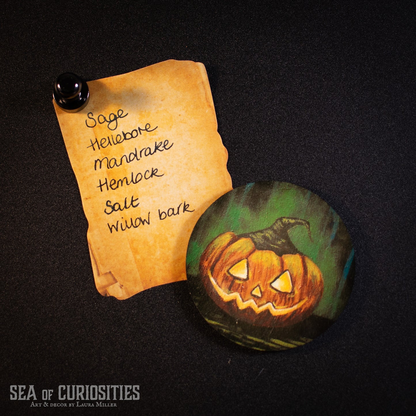Pip - Jack O'Lantern/Pumpkin Fridge Magnet