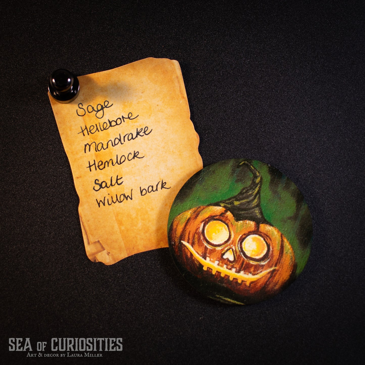 Walter - Jack O'Lantern/Pumpkin Fridge Magnet