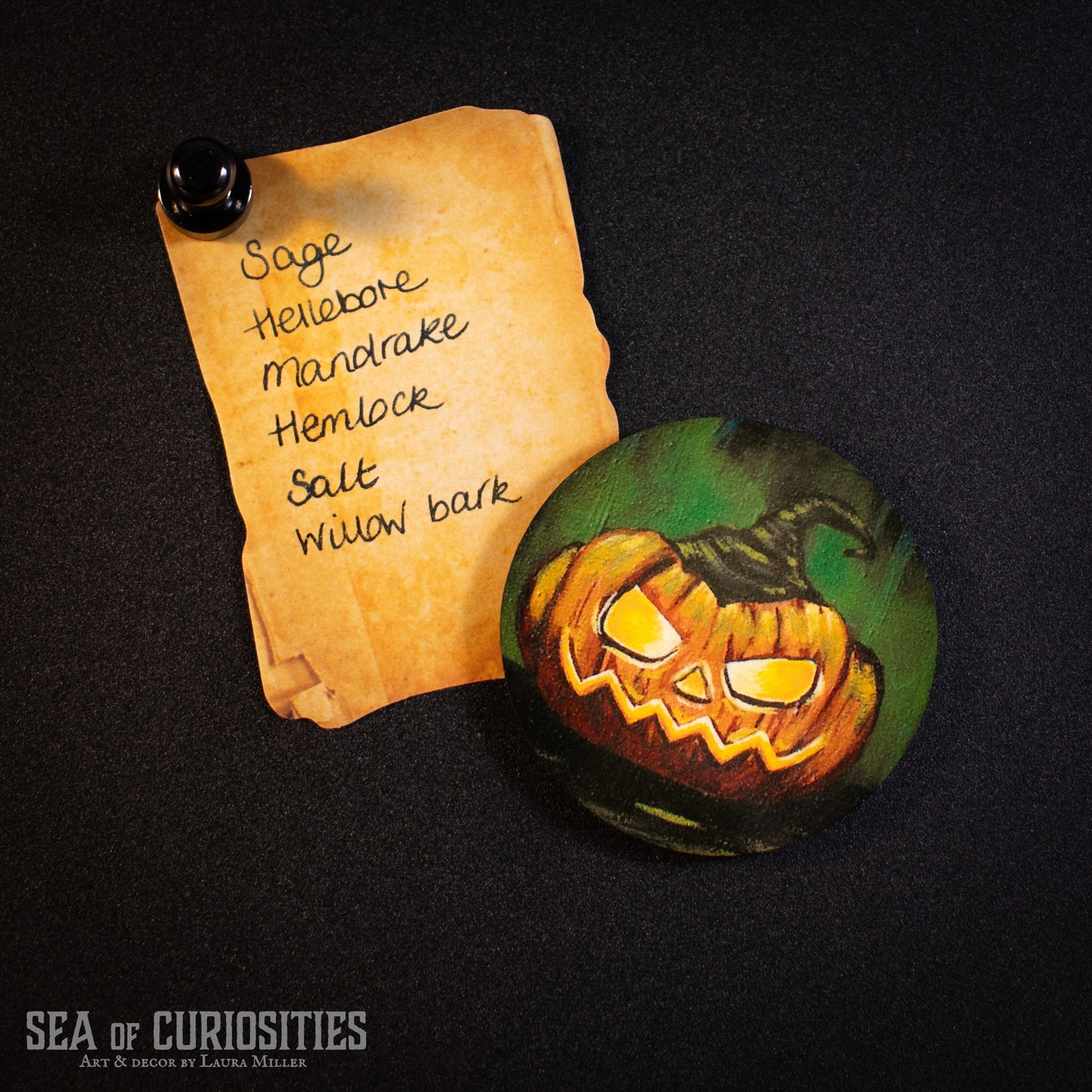 Freddie - Jack O'Lantern/Pumpkin Fridge Magnet