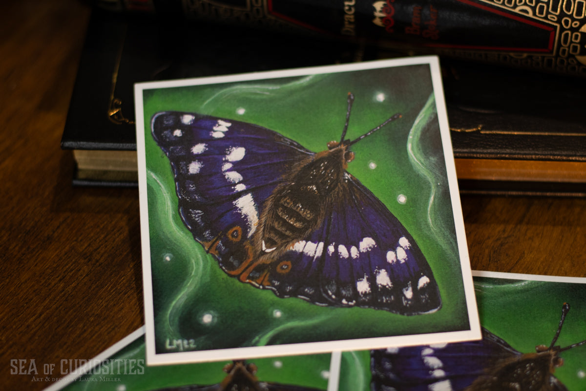 Purple Emperor Butterfly Vinyl Sticker