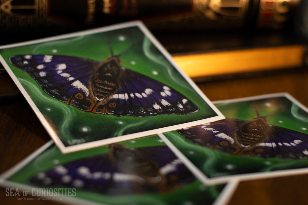 Purple Emperor Butterfly Vinyl Sticker