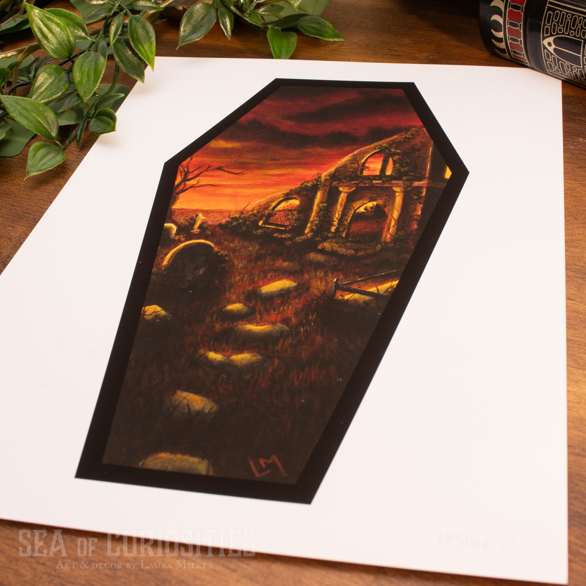 Suns farewell amongst ruined reverence - Forgotten Tombs series - Art Print