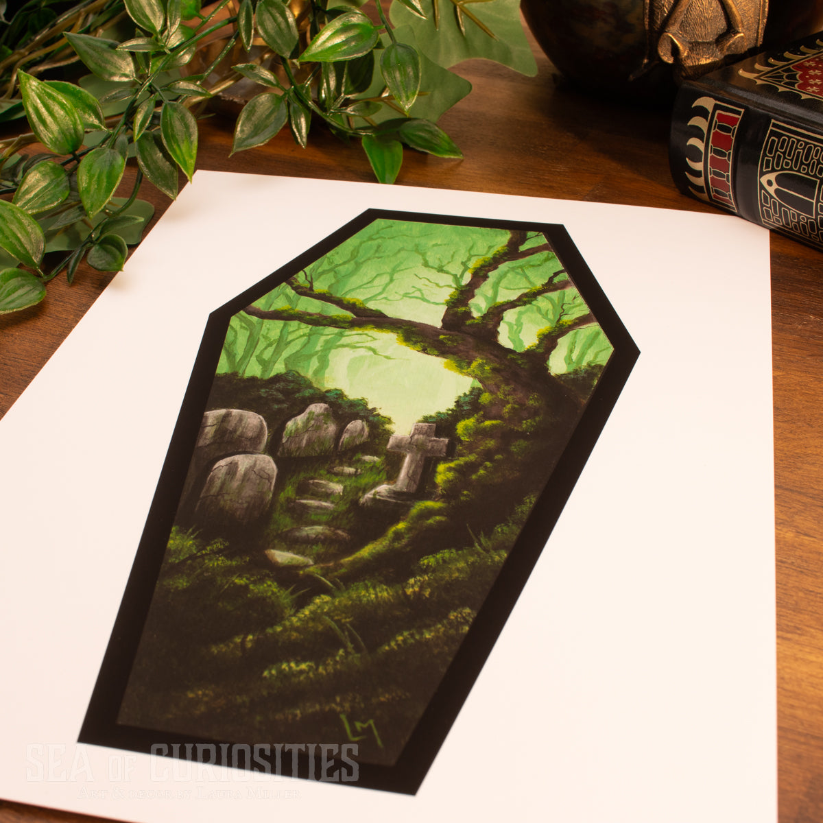 Verdant veil of lost remembrance - Forgotten Tombs series - Art Print
