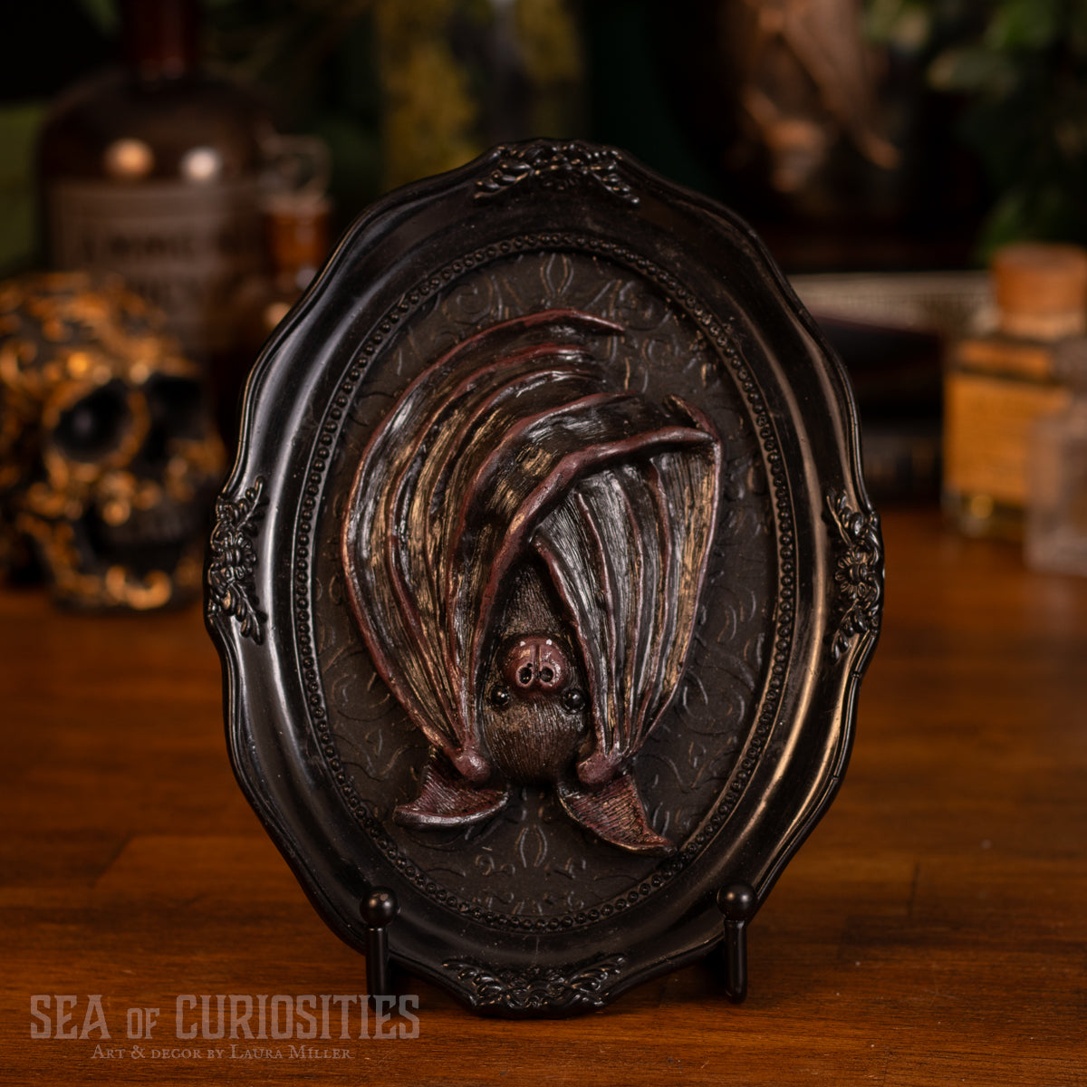 Hanging Bat - Framed Gothic Wall Art