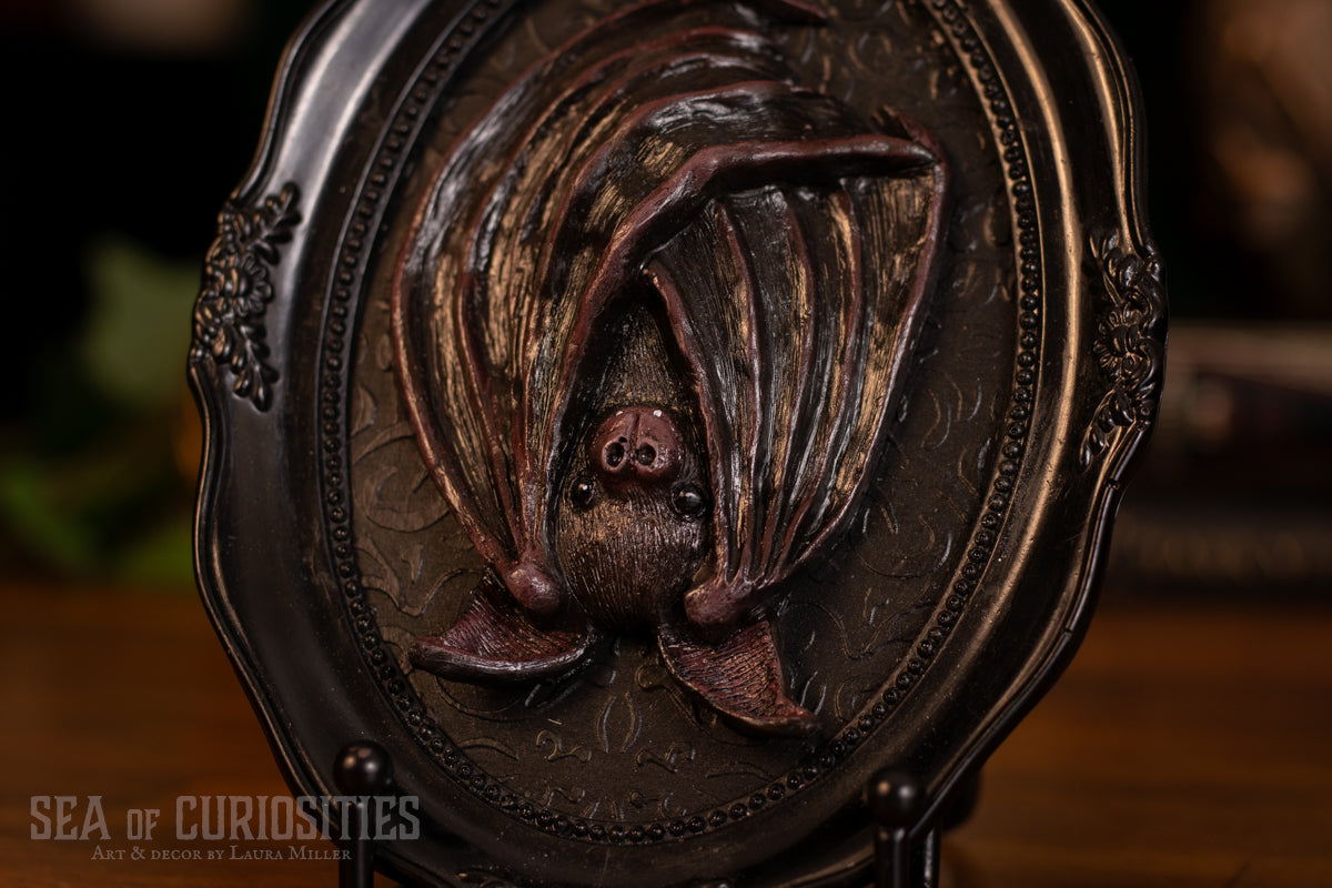 Hanging Bat - Framed Gothic Wall Art