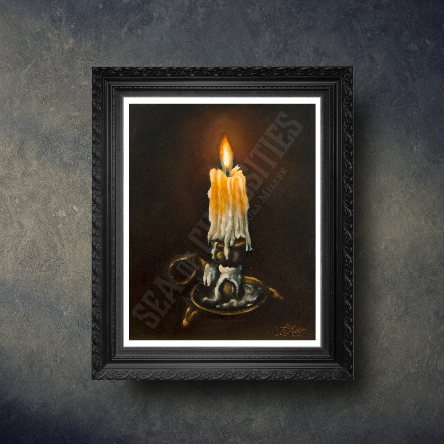 "Kindle" Fine Art Print of a Candle Still Life Painting in Gothic & Baroque style