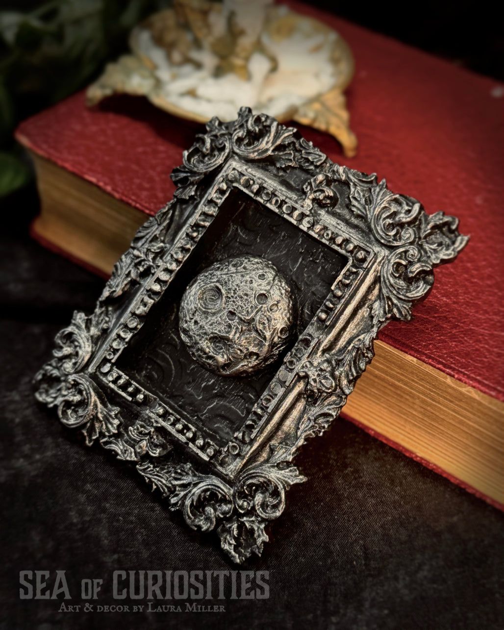 Moon Gothic Framed Wall Art – Small silver portrait Frame