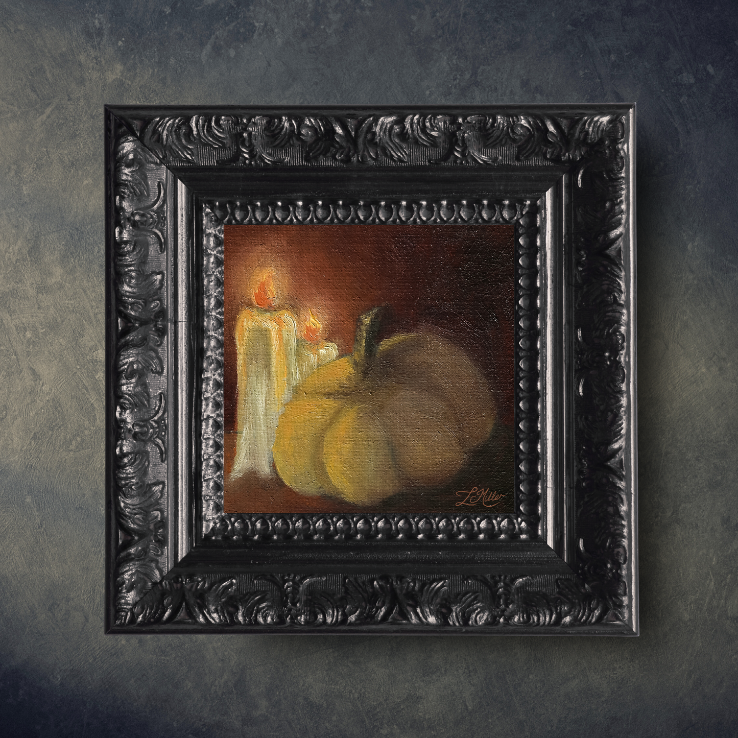 Pumpkins & Candles - Moody Gothic Halloween Fine Art Print