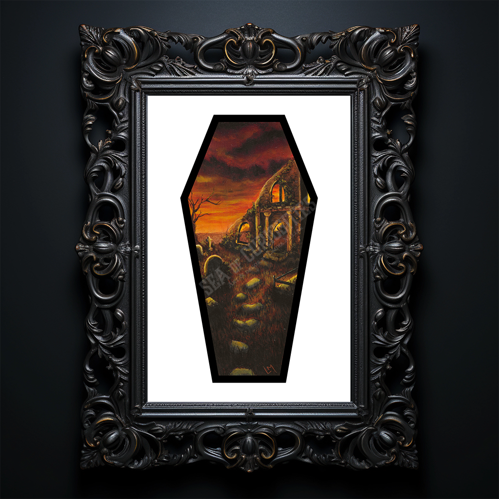 Suns farewell amongst ruined reverence - Forgotten Tombs series - Art Print
