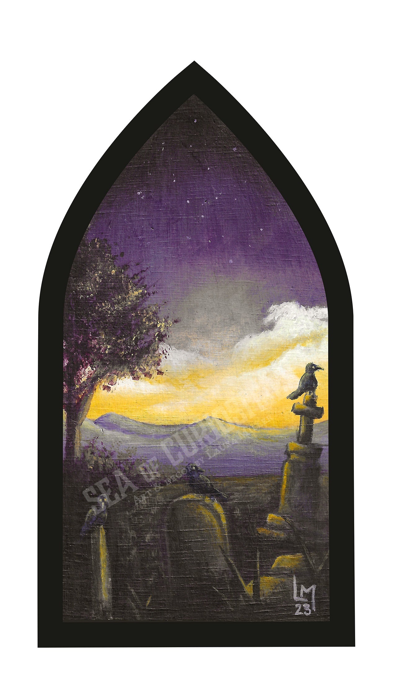Unkindness Gothic Window Art Print