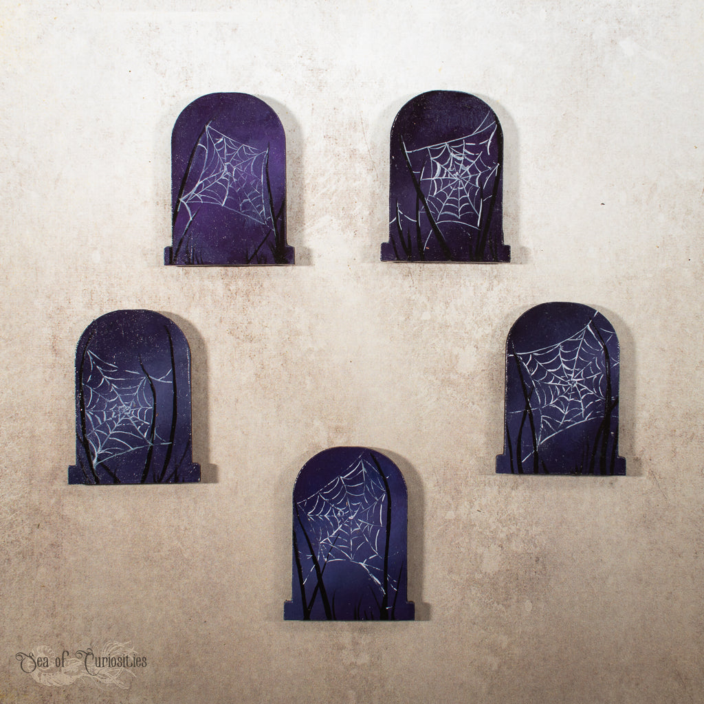 Spider Web - Gothic hand painted tombstone Magnet