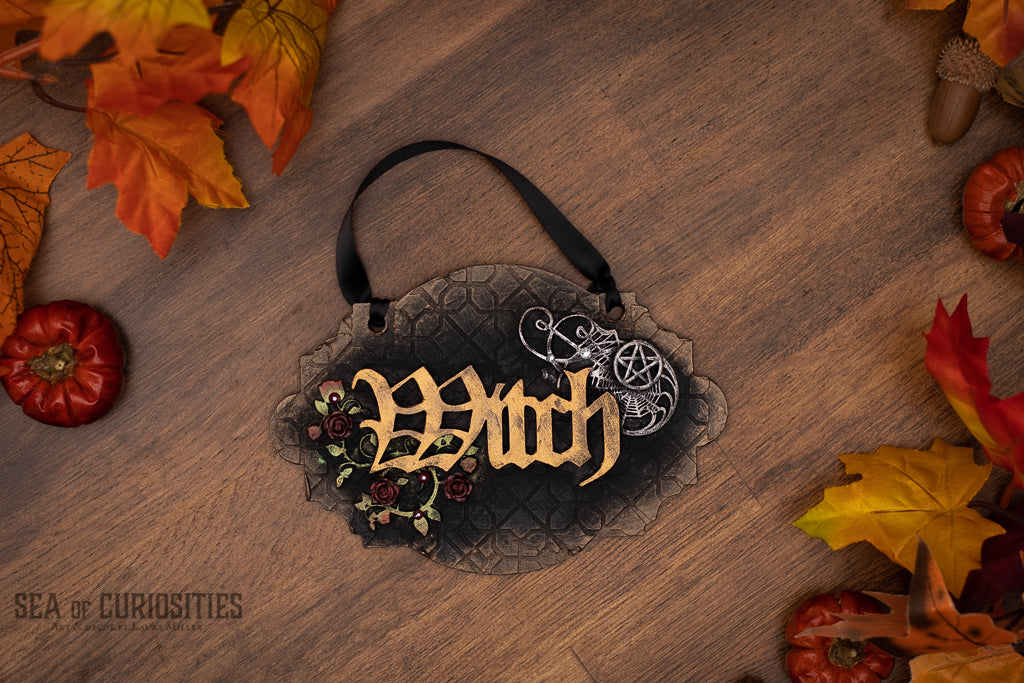 Witch - Gothic Door Sign/Wall Plaque