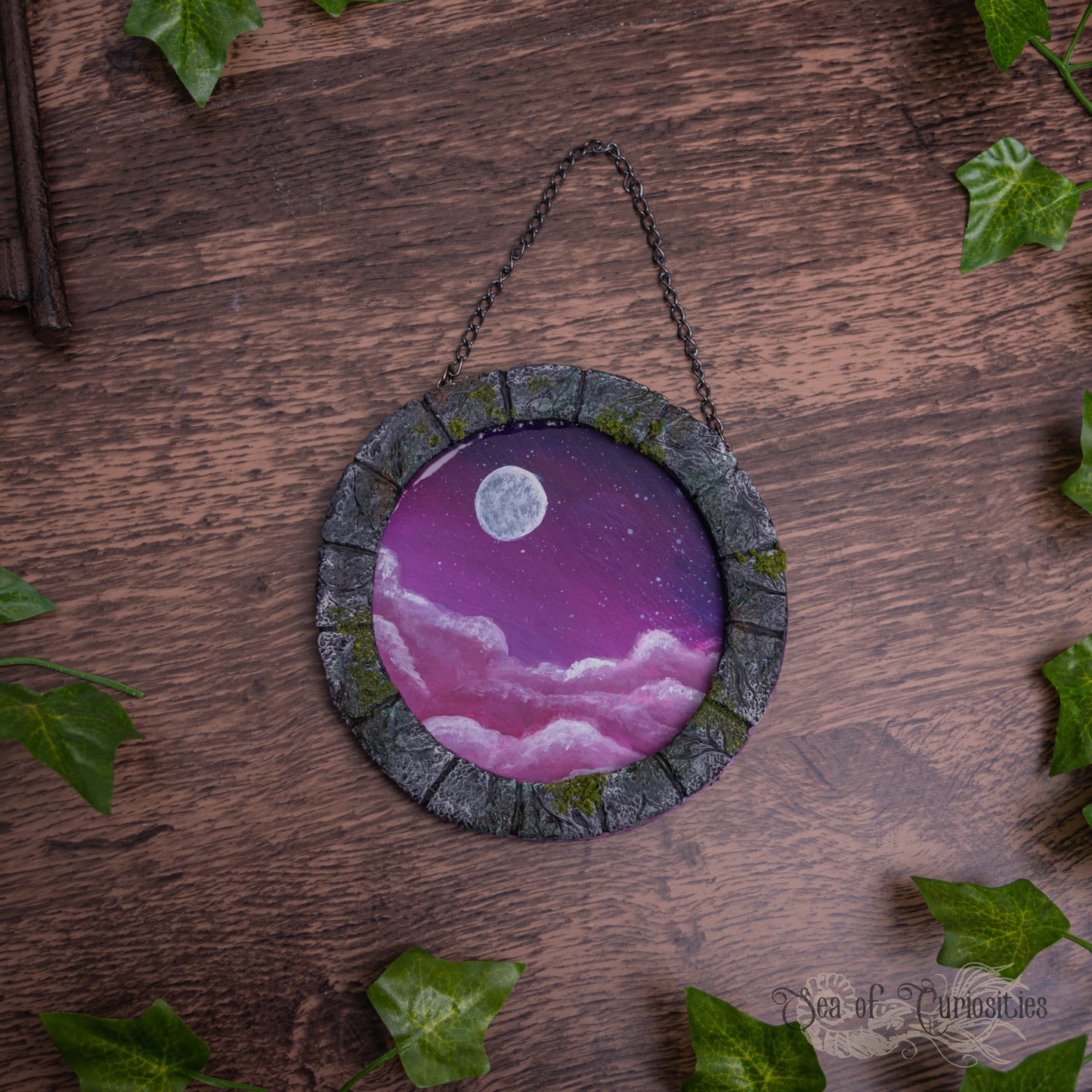 Amethyst Skies - Windowscape - Original painting and frame
