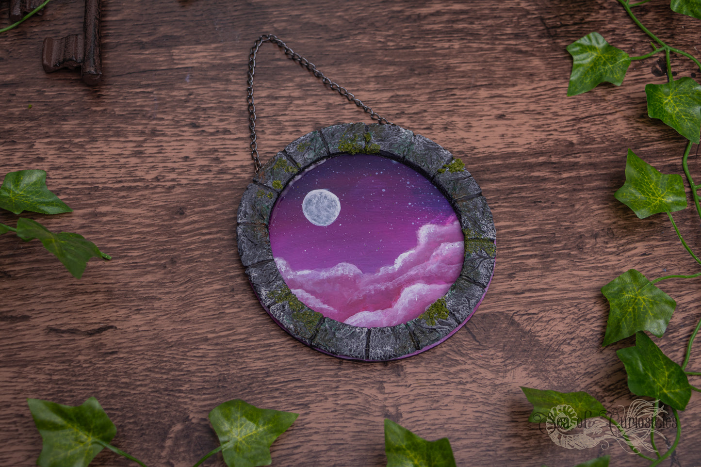 Amethyst Skies - Windowscape - Original painting and frame