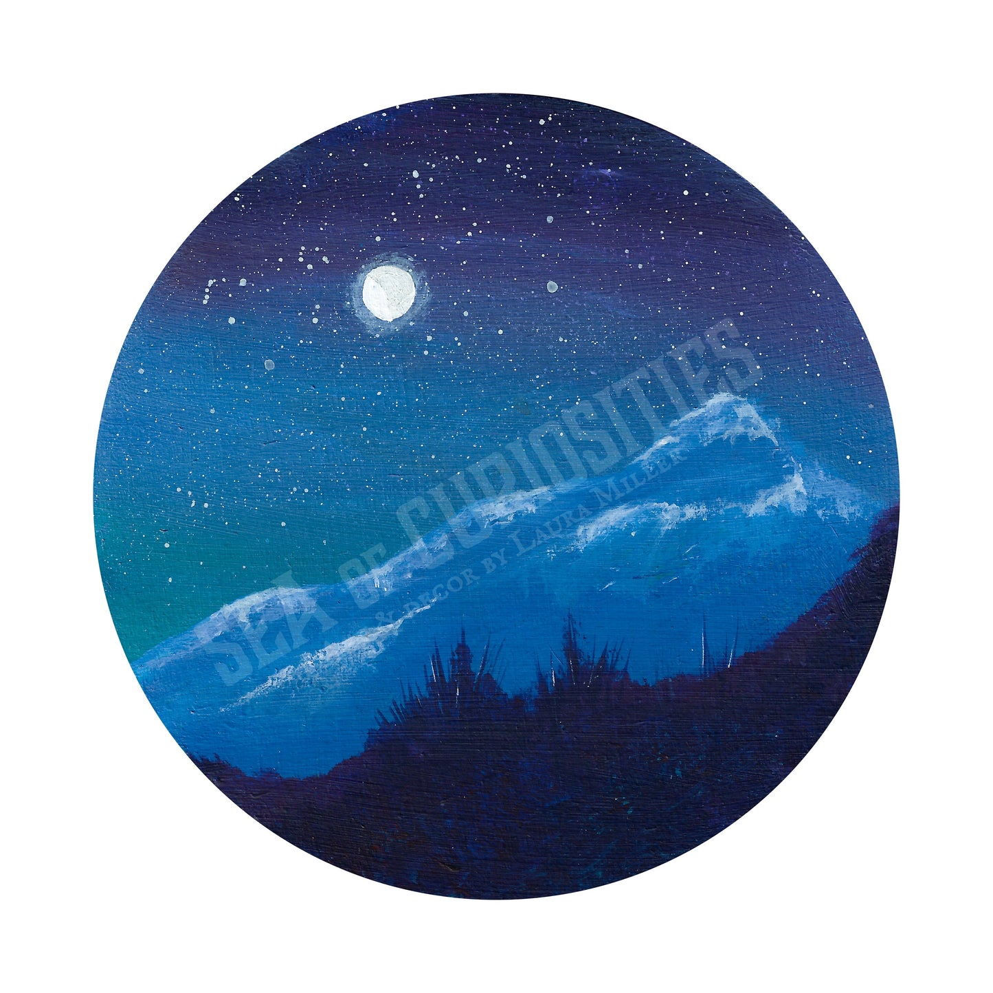 Moonlit Mountains - Art Print