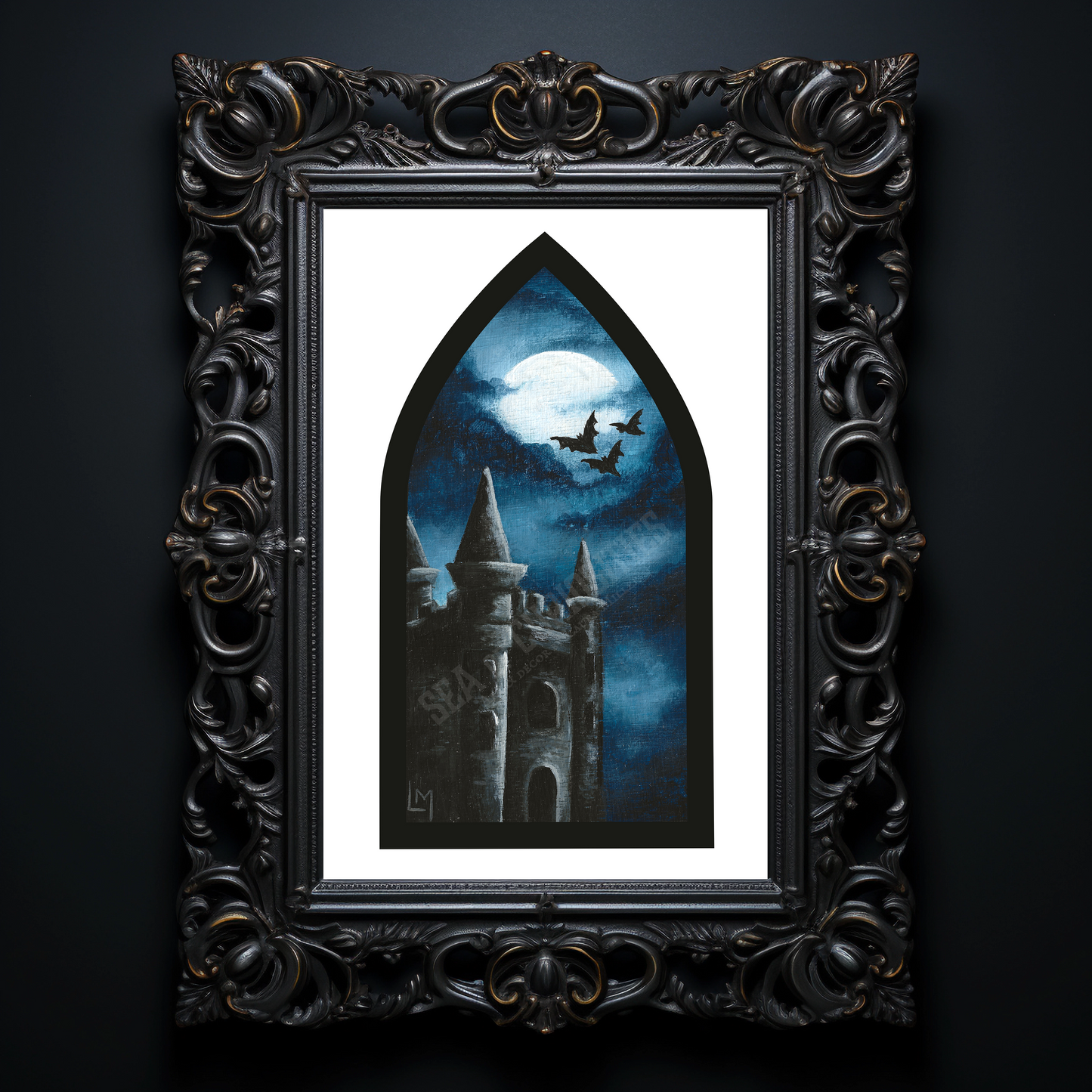 Dead of night Gothic Window Art Print