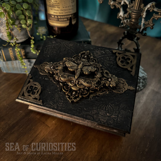 Gothic & Baroque Moth Ornamental Trinket Box for Jewellery & Keepsakes