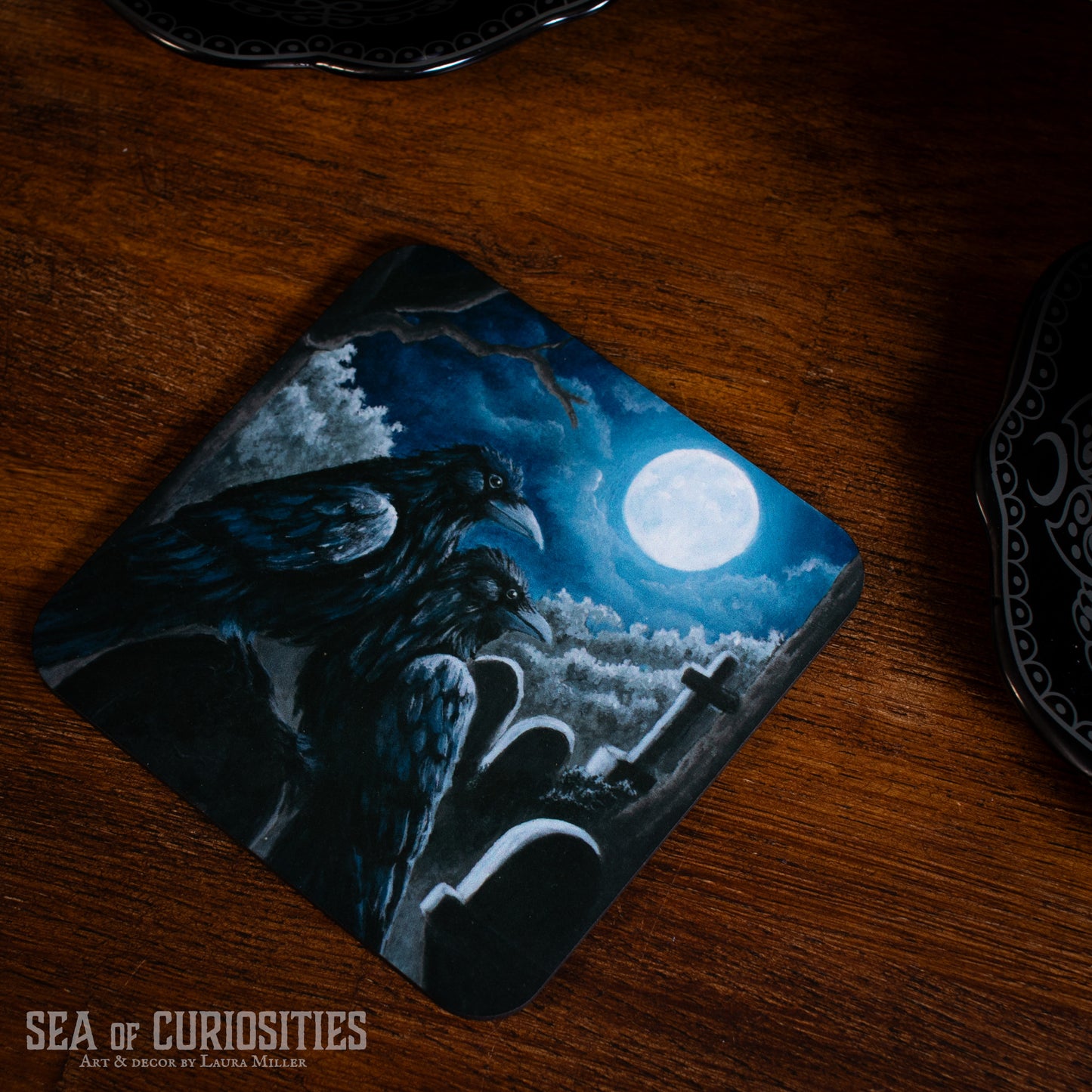 The Guardians  - Gothic Raven Coaster