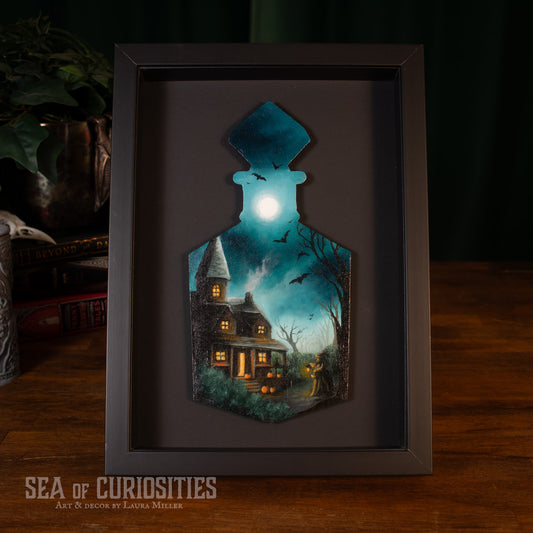 The Enchantress - Original Potion Bottle Oil Painting Framed