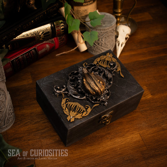 Ornate Pumpkin  - Gothic/Alternative/Witchy Trinket Box