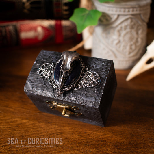 Crow Skull - Gothic/Alternative Small Ring Box