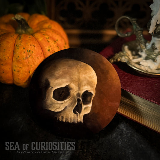 Skull  - Gothic Wooden Homeware Coaster