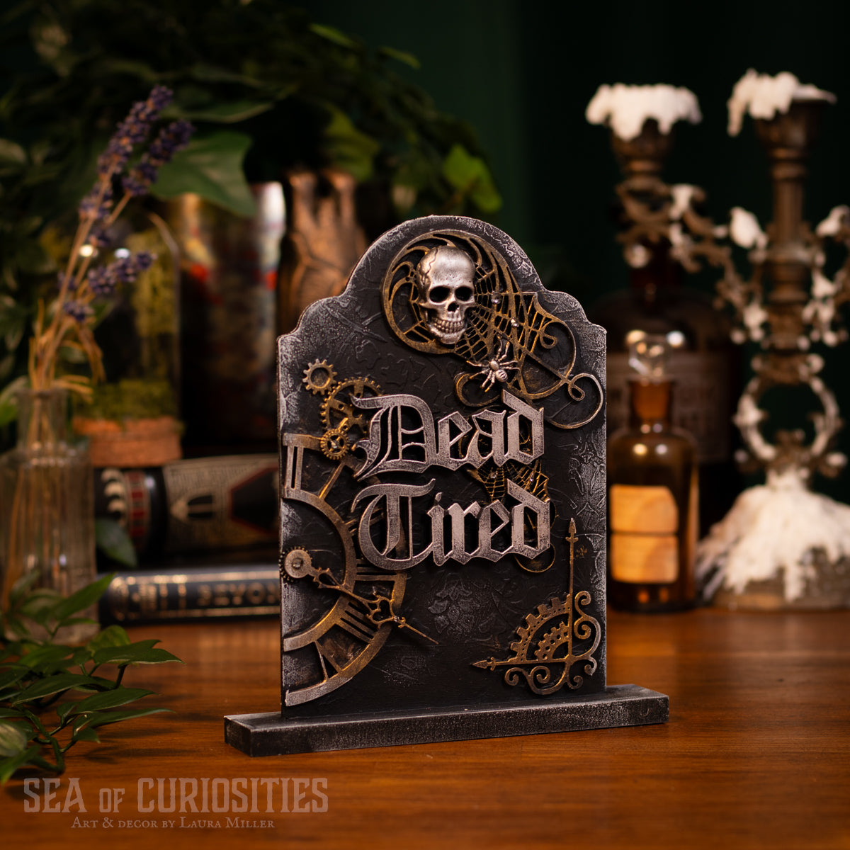 Dead Tired - Tombstone Decorative Sign