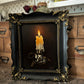"Kindle" - Framed Original 8" x 10" Oil Painting of a Candle in Gothic & Baroque style