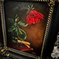 "Memory" - Framed Original 8" x 10" Oil Painting of a Wilting Rose Still Life Scene in Gothic & Baroque style