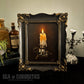 "Kindle" - Framed Original 8" x 10" Oil Painting of a Candle in Gothic & Baroque style