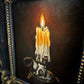 "Kindle" - Framed Original 8" x 10" Oil Painting of a Candle in Gothic & Baroque style