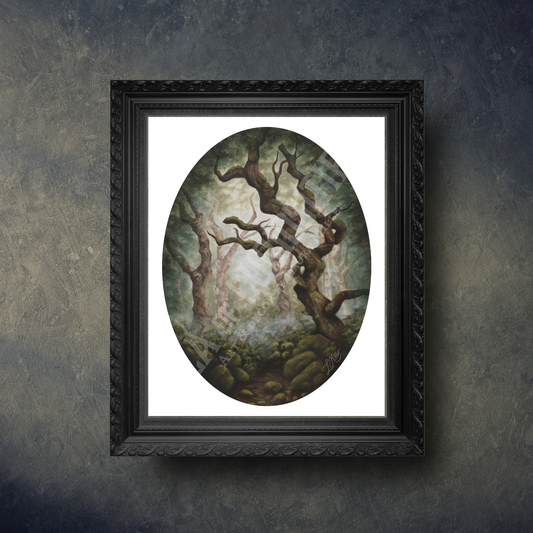 "Misty Woodland"  Fine Art Print of Woodland Landscape Painting