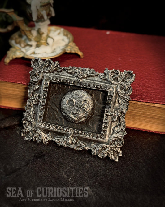 Moon Gothic Framed Wall Art – Small silver landscape Frame