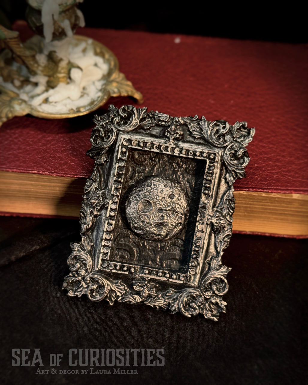 Moon Gothic Framed Wall Art – Small silver portrait Frame