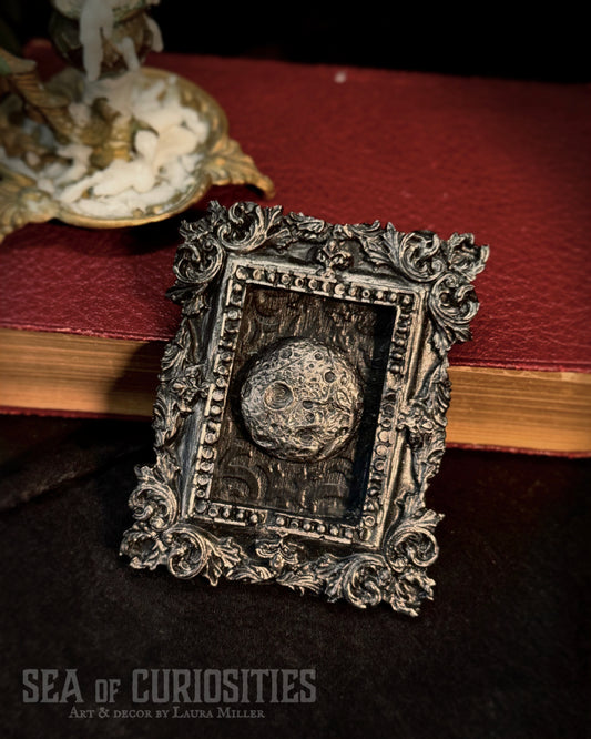 Moon Gothic Framed Wall Art – Small silver portrait Frame