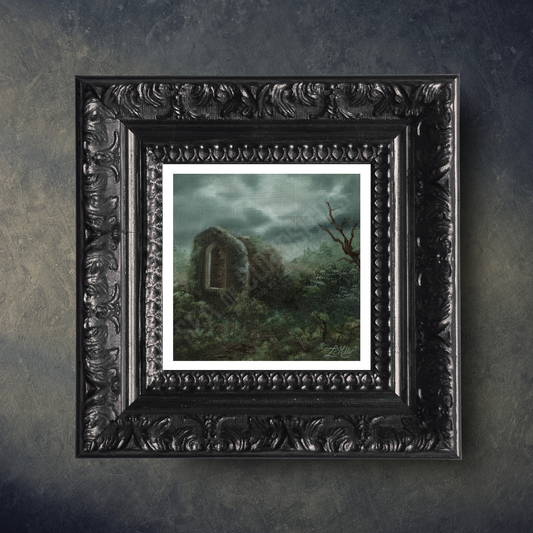 "Overgrown Ruins"  Fine Art Print of Medieval Ruins Landscape Painting