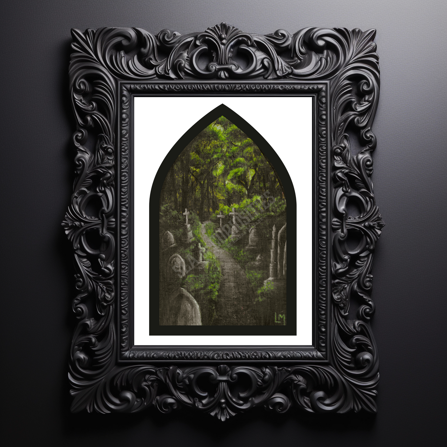 Rest in Peace Gothic Window Art Print