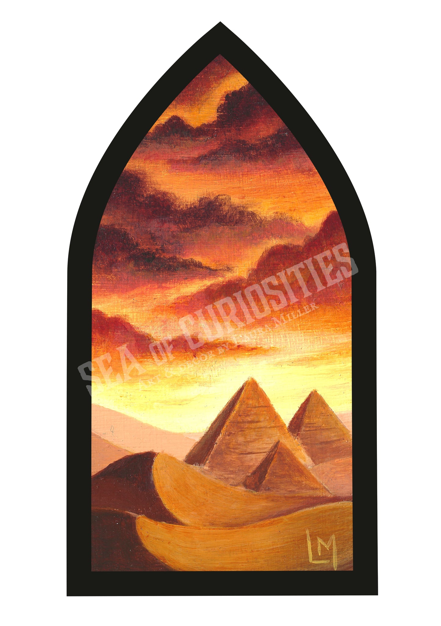 Sands of Serenity Gothic Window Art Print