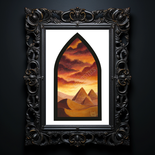 Sands of Serenity Gothic Window Art Print
