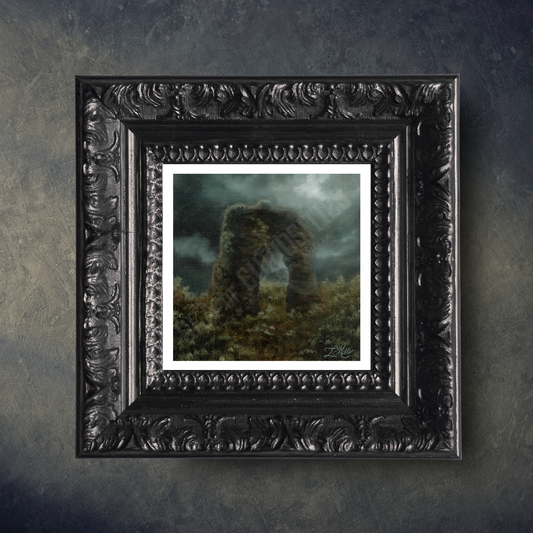 "Stormy Skies & Ruins"  Fine Art Print of Medieval Ruins Landscape Painting