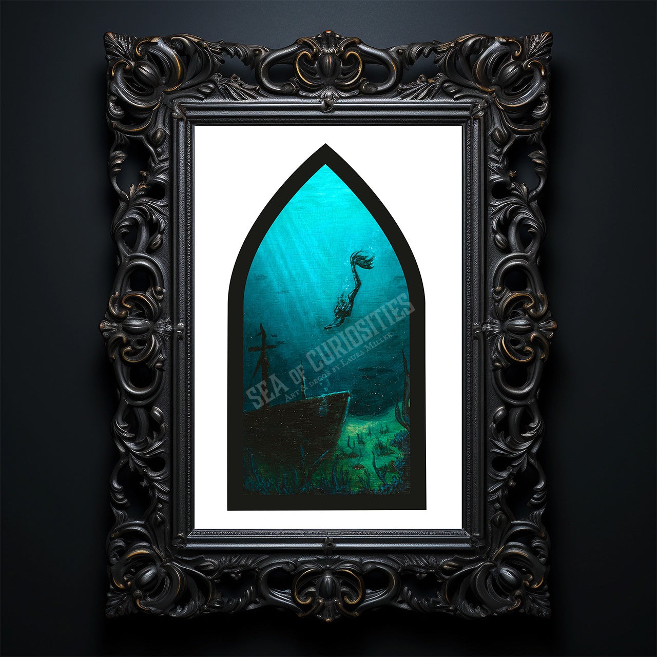 Sunken Secrets - Gothic Window Art Print