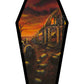 Suns farewell amongst ruined reverence - Forgotten Tombs series - Coffin Shaped Bookmark