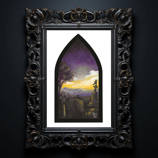 Unkindness Gothic Window Art Print